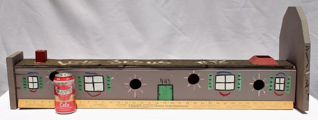 Apartment building birdhouse by Benny Carter outsider artist. - 6