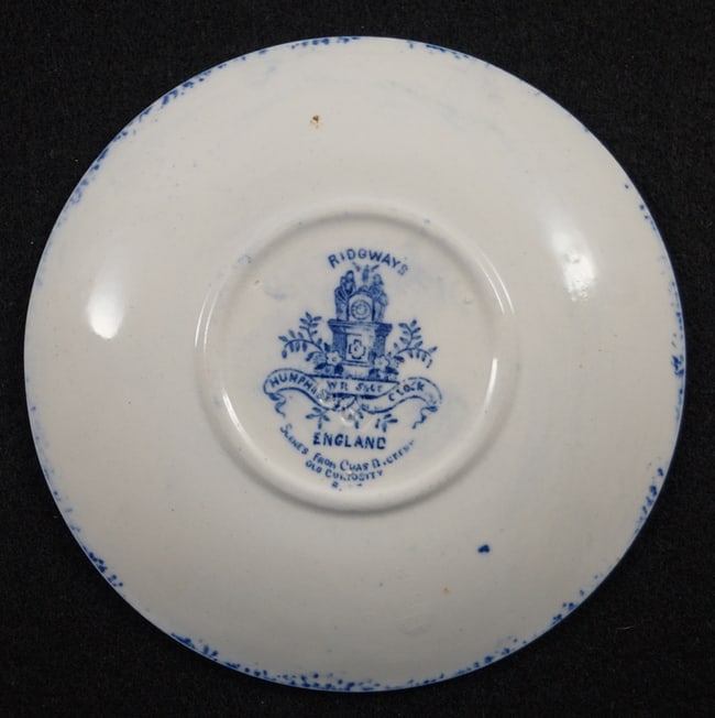 Child's Blue China Plate 4 5/8" #9 - 3