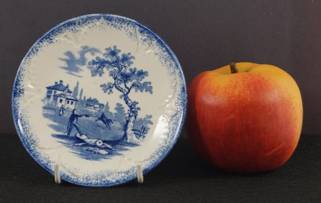Child's Blue China Plate 4 5/8" #9 - 4