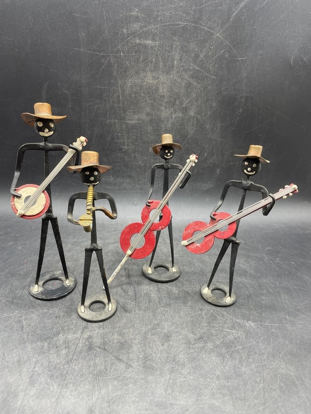 Black Americana Wire Figures Jazz Band 4 piece - 2