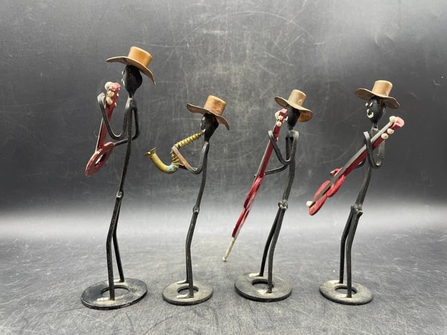 Black Americana Wire Figures Jazz Band 4 piece - 4