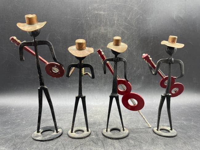 Black Americana Wire Figures Jazz Band 4 piece - 5