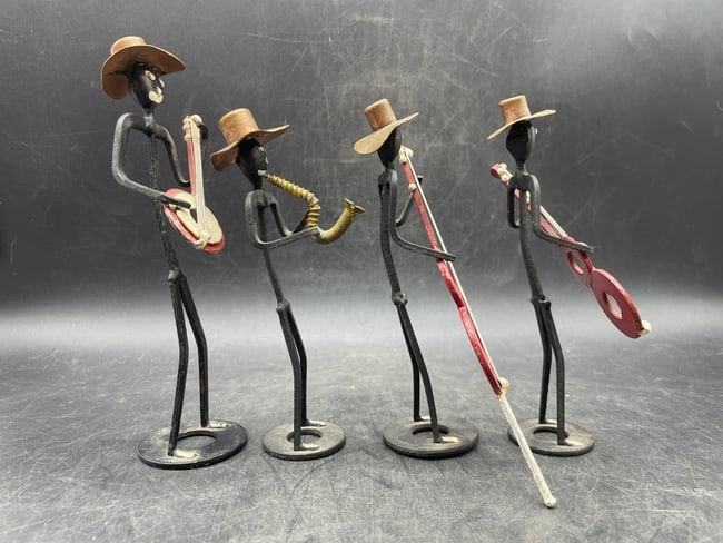 Black Americana Wire Figures Jazz Band 4 piece - 6