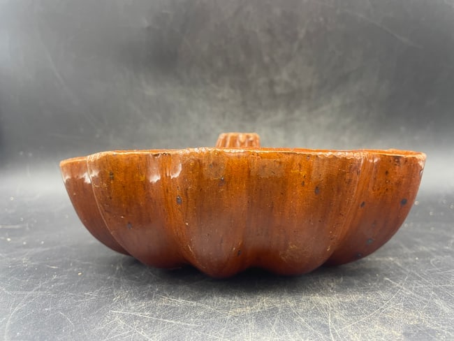 8" Vintage Turks Head Pottery Redware Mold - 3