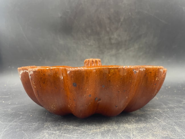8" Vintage Turks Head Pottery Redware Mold - 4