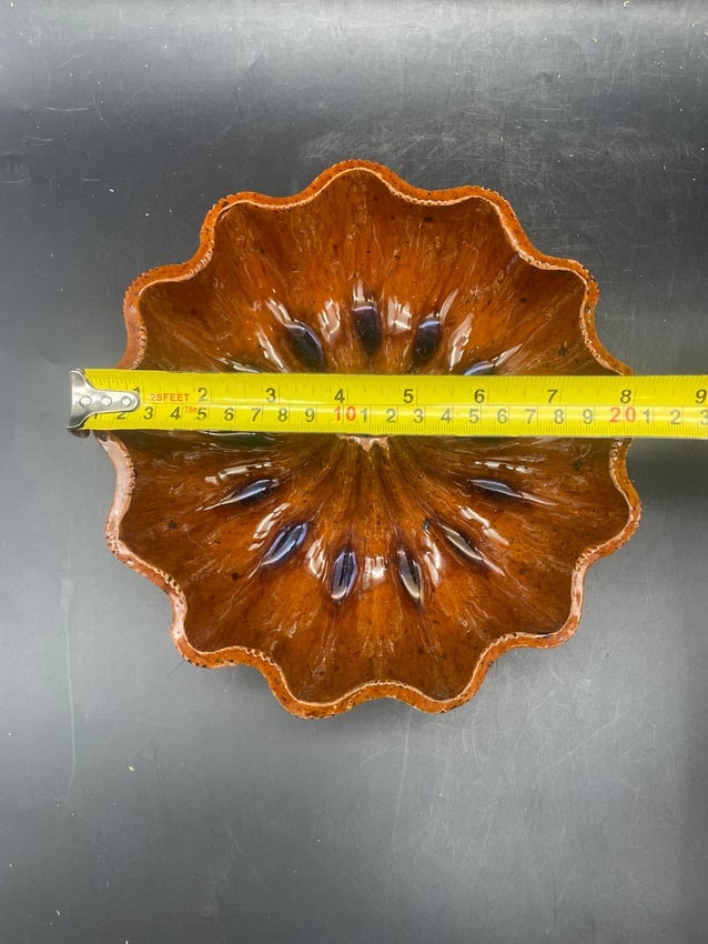 8" Vintage Turks Head Pottery Redware Mold - 6