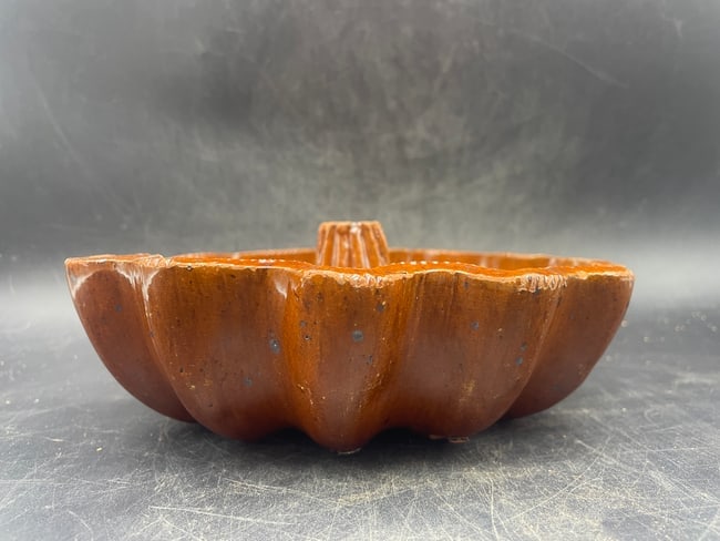 8" Vintage Turks Head Pottery Redware Mold - 8