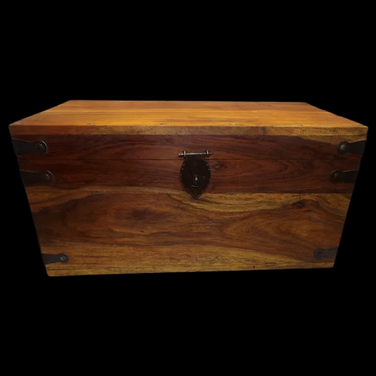 Wooden Storage Chest- Cast Iron Hardware (1 of 9)