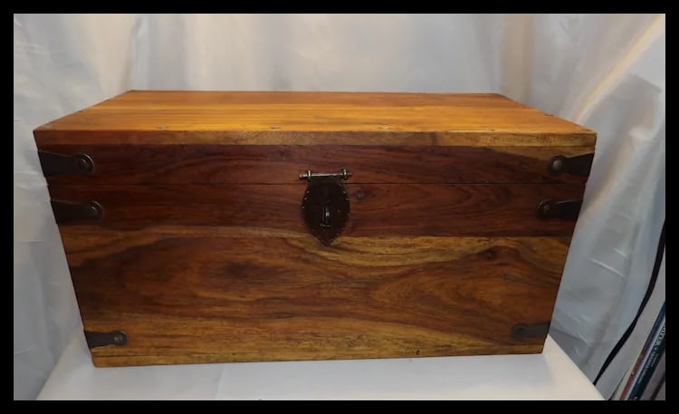 Wooden Storage Chest- Cast Iron Hardware - 2