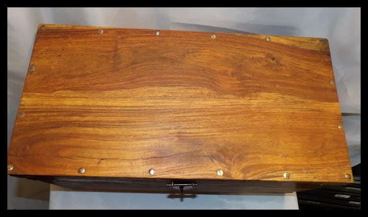 Wooden Storage Chest- Cast Iron Hardware - 4