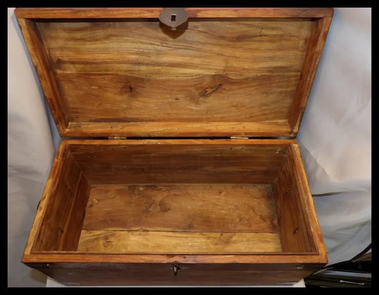 Wooden Storage Chest- Cast Iron Hardware - 5