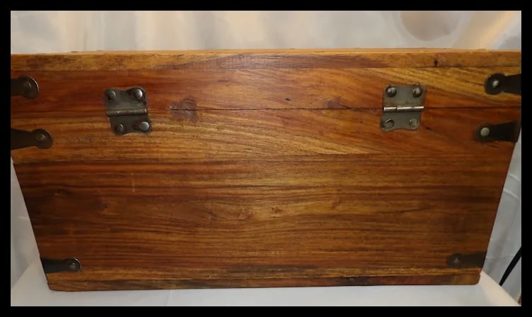 Wooden Storage Chest- Cast Iron Hardware - 7