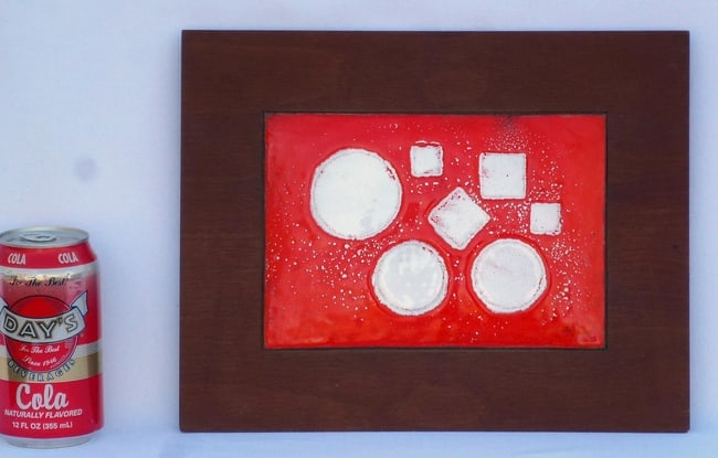 A colorful Mid-Century modern style enameled plaque - 2