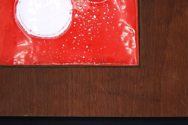 A colorful Mid-Century modern style enameled plaque - 4