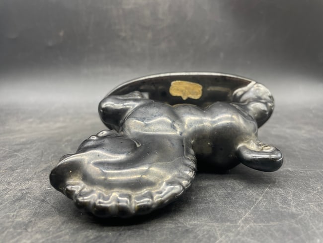 Vintage Royal Haeger Horse R402 Figurine Black Nickel Statue - 7