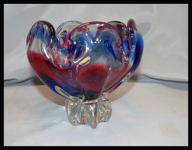 Bohemia Art Glass Dish by Josef Hospodka for Chribska Glassworks - 2