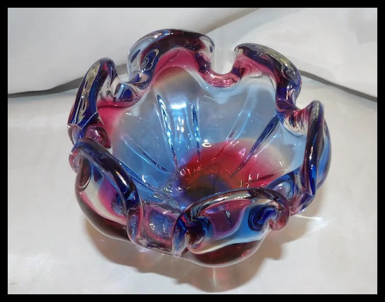 Bohemia Art Glass Dish by Josef Hospodka for Chribska Glassworks - 3