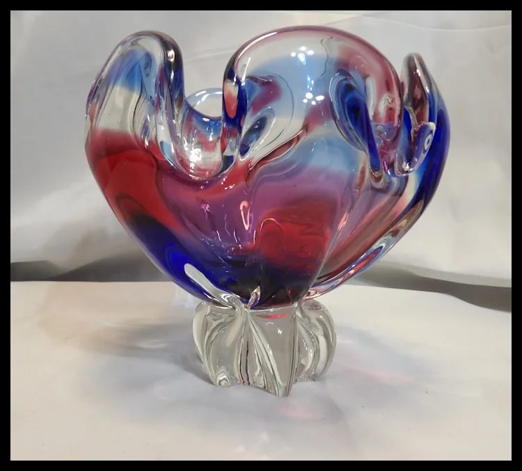 Bohemia Art Glass Dish by Josef Hospodka for Chribska Glassworks - 7