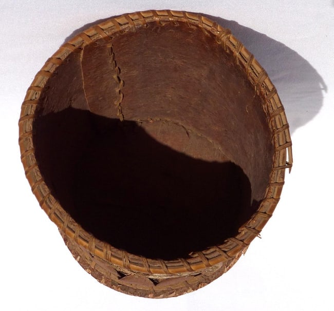 A birch bark vase, possibly made about the 1930's - 8