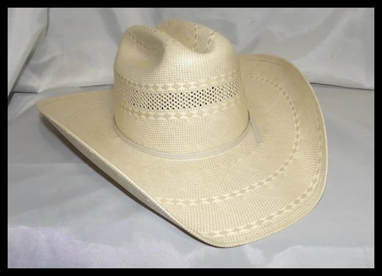 American Hat Company American Para Panama Straw Cowboy Hat Size 7 NOS - 2