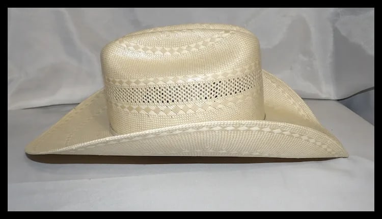 American Hat Company American Para Panama Straw Cowboy Hat Size 7 NOS - 3