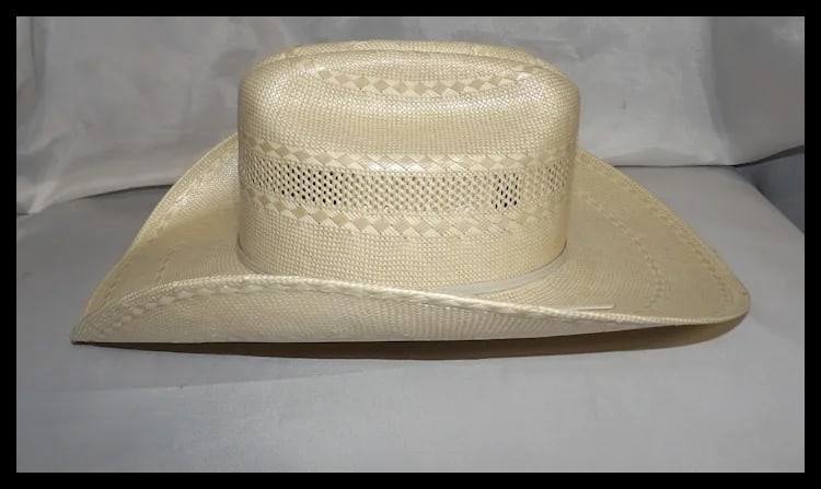 American Hat Company American Para Panama Straw Cowboy Hat Size 7 NOS - 4
