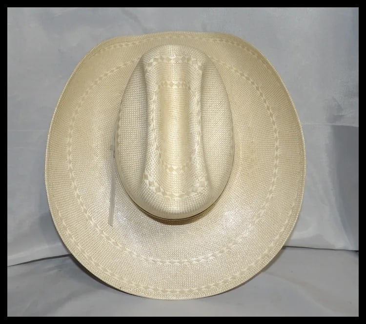 American Hat Company American Para Panama Straw Cowboy Hat Size 7 NOS - 5