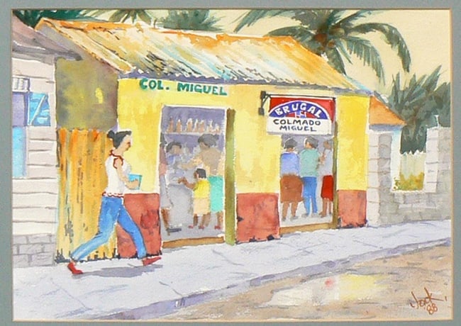 A folk painting from either Haiti or the Dominican Republic - 3