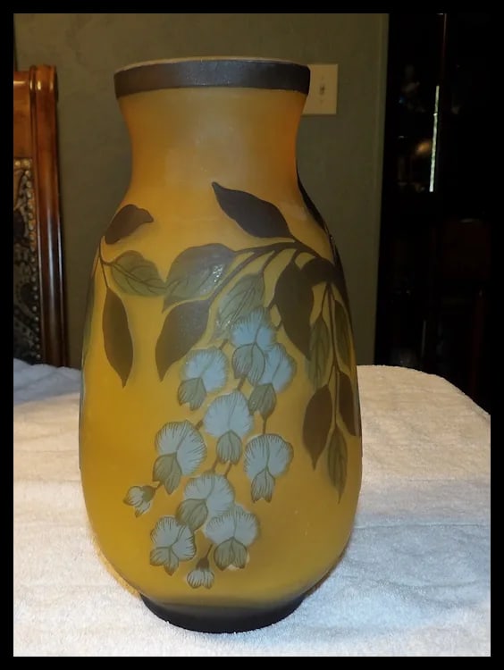 Petrache Frosted Romanian Cameo Glass Vase - 6