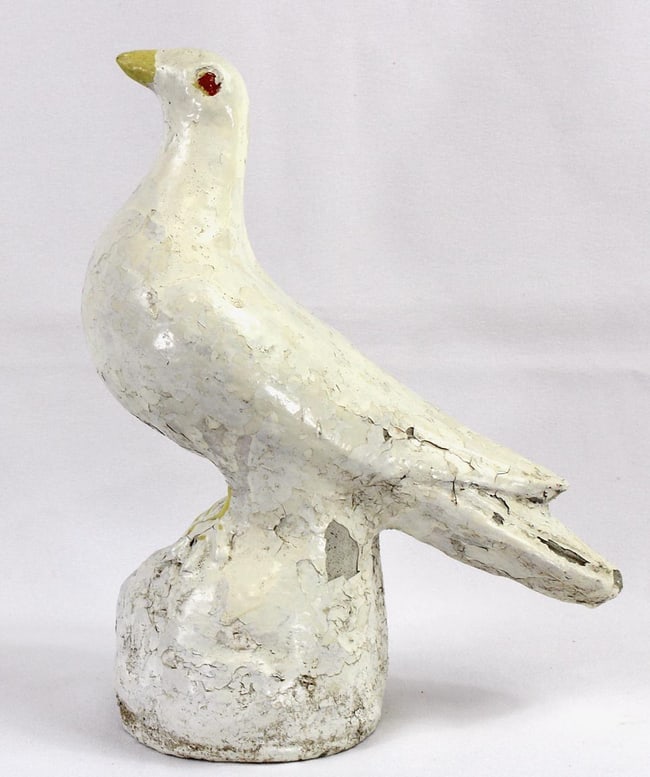 An old concrete dove sculpture - 2