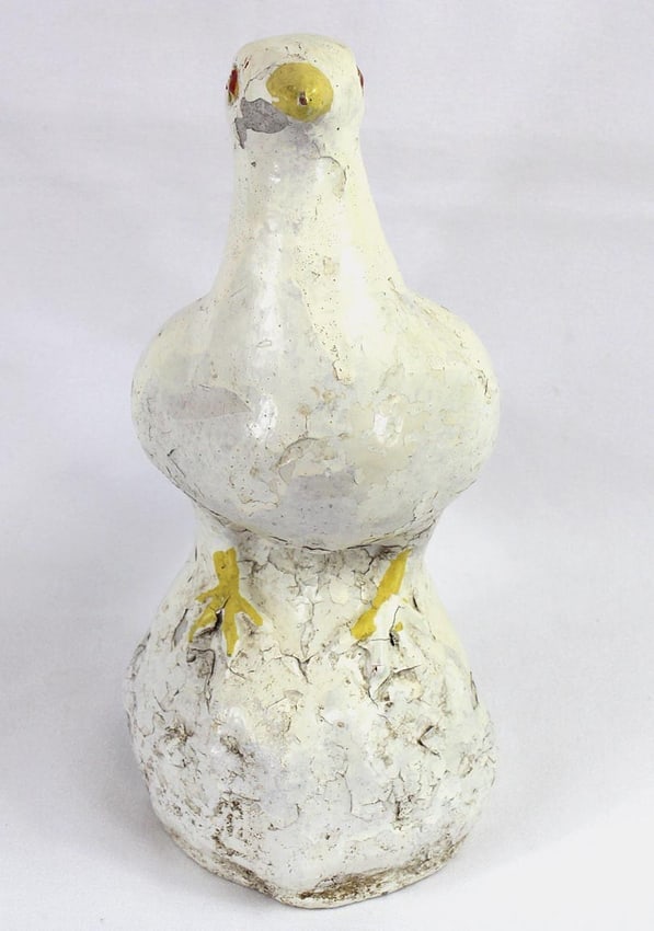 An old concrete dove sculpture - 5
