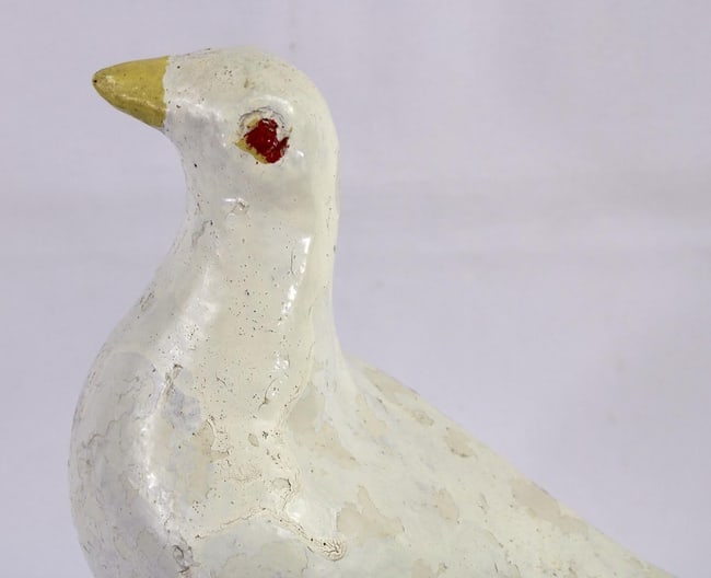 An old concrete dove sculpture - 6