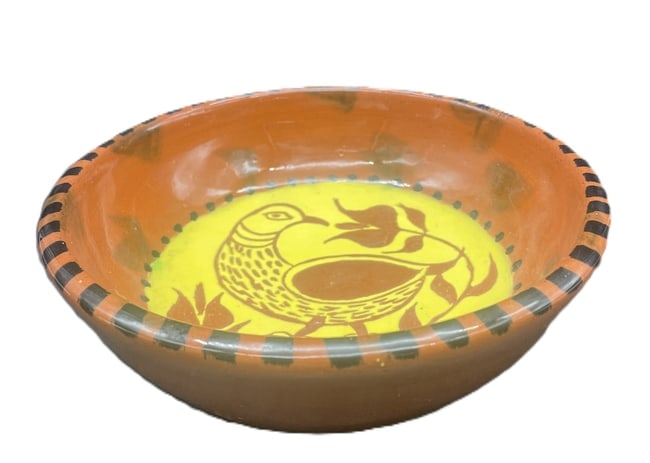 James Seagreaves JCS Glazed Redware Pottery PA Dutch Bowl - 2