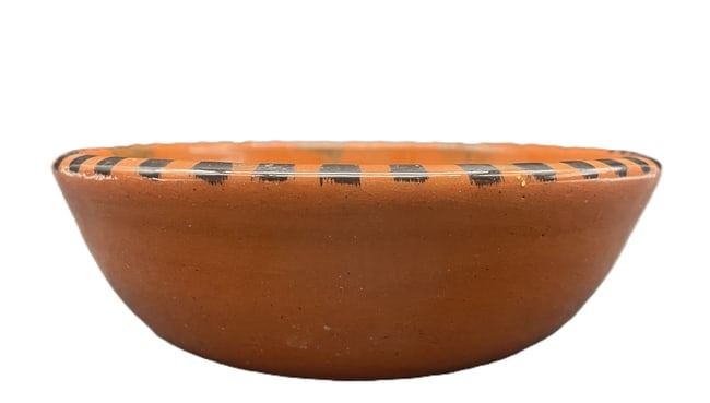 James Seagreaves JCS Glazed Redware Pottery PA Dutch Bowl - 4
