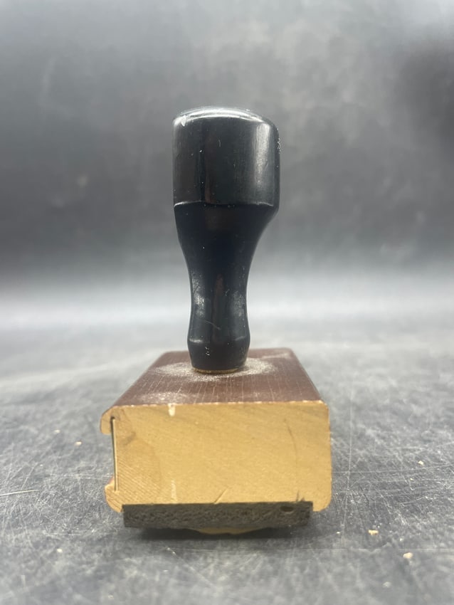Vintage Ink Stamp Direct Line Confidential with Pic of Two Telephones - 3