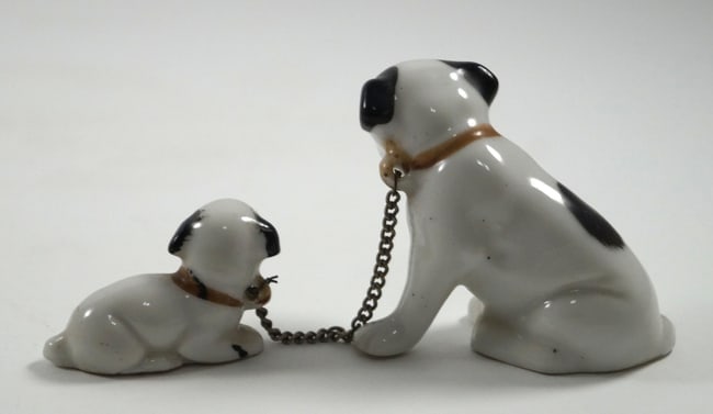 Vintage Pug Dog & Puppy Ceramic Figurines - 4