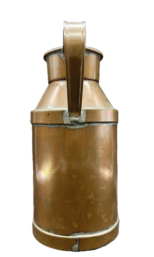 COPPER Milk Can Cream H. E. Wright Boston Mass - 4