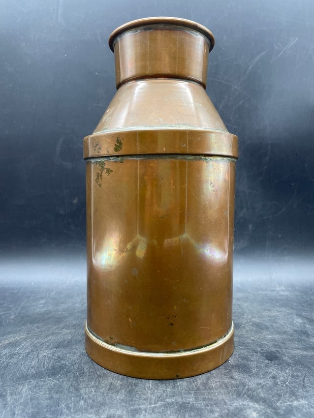 COPPER Milk Can Cream H. E. Wright Boston Mass - 8