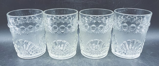 C. 1896 VICTORIAN WESTMORELAND SHELL & JEWEL WATER SET - 5