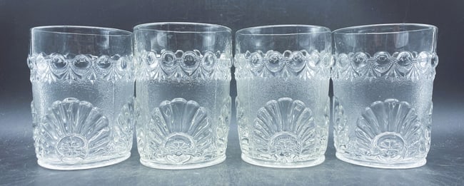 C. 1896 VICTORIAN WESTMORELAND SHELL & JEWEL WATER SET - 7