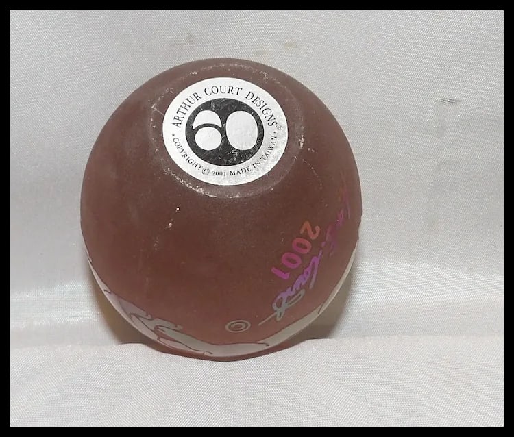 Arthur Court Pink Iridescent Easter Egg Paperweight - 4