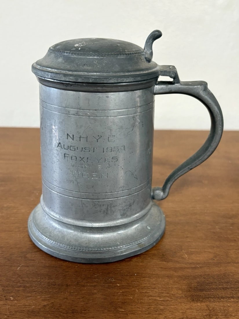 1954 New Hamburg Yacht Club Trophy New Hamburg NY: It measures 5 1/4" high x 5" and is dated 1954. It has wear as shown in the photos Shipping: Domestic: Flat-rate of $15.00 to anywhere within the contiguous U.S. International: Foreign shipping rates 