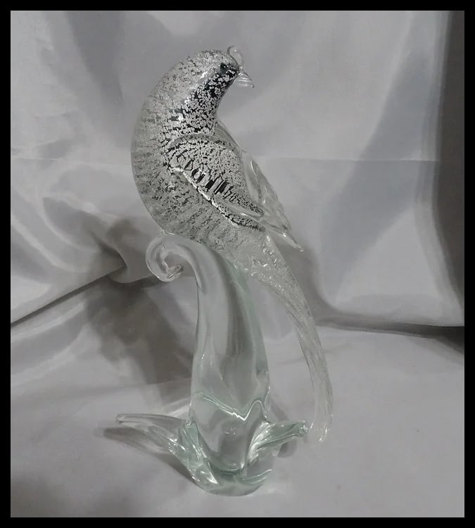 Murano Formia Fischer's Whydah Glass Sculpture from Exotic Birds of the World - 2