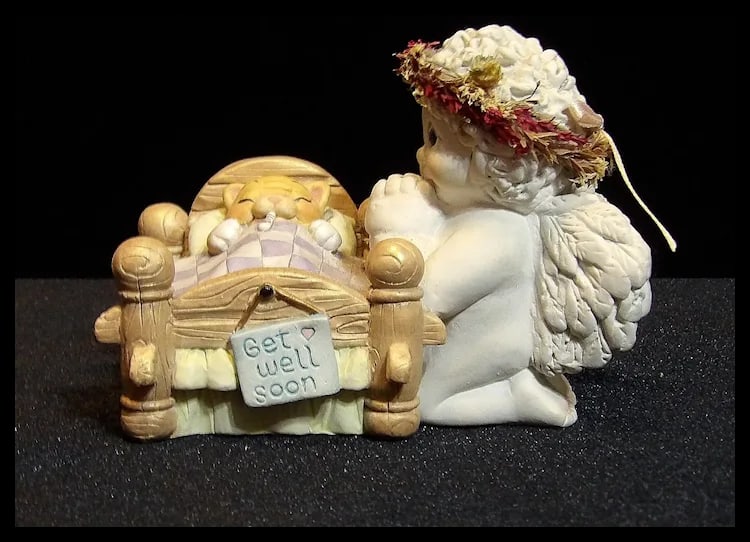 Rare Get Well, Kitty Figurine 2001 Dreamsicle - 5