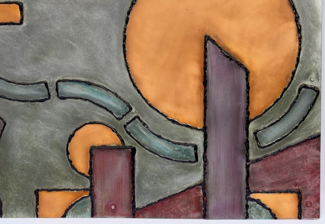 "Ground Floor Man" welded metal art by Tommy Richards - 4