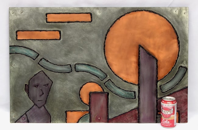 "Ground Floor Man" welded metal art by Tommy Richards - 6