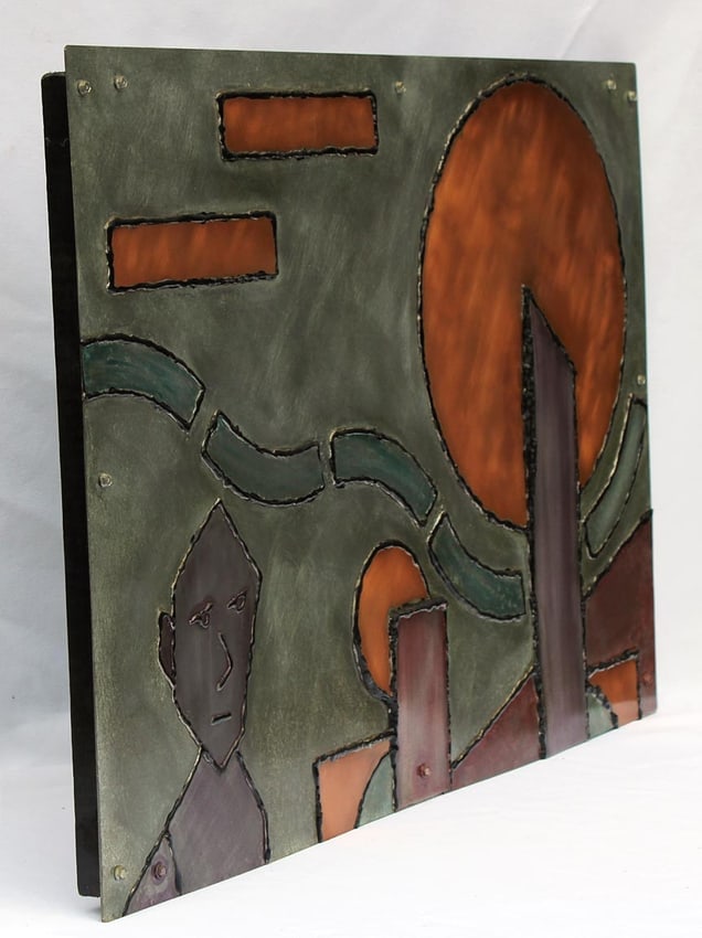 "Ground Floor Man" welded metal art by Tommy Richards - 7