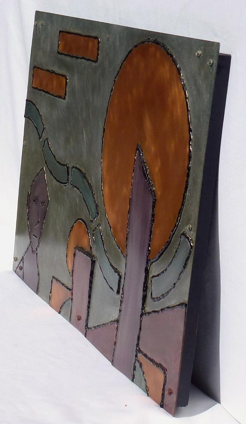 "Ground Floor Man" welded metal art by Tommy Richards - 8