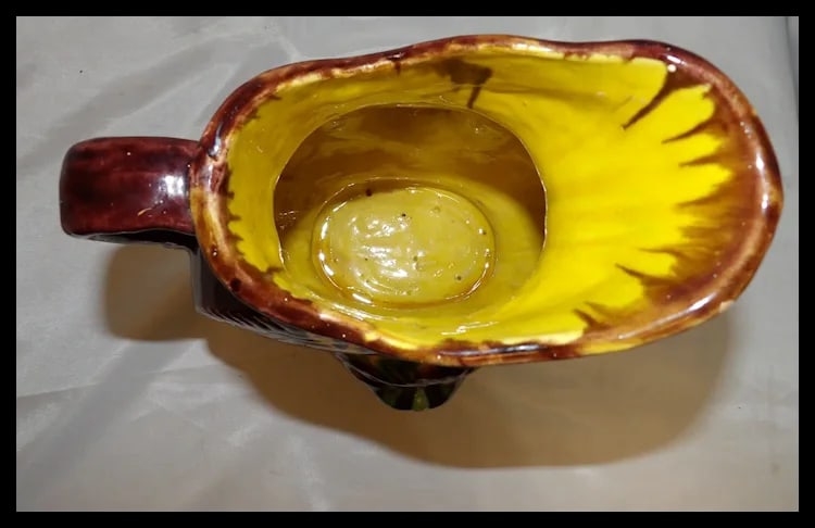 Antique Majolica Drip Ware Bear Pitcher - 8