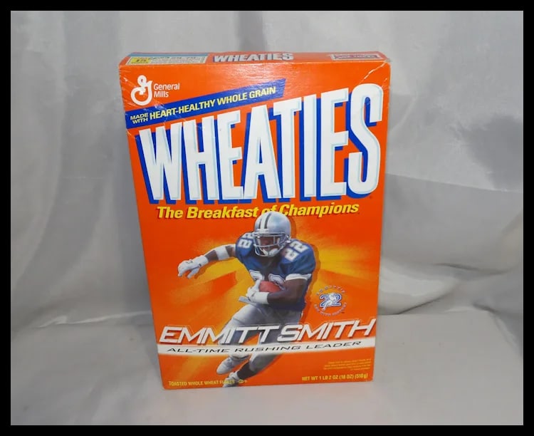 Wheaties NOS Full Box 1995 Emmitt Smith All-Time Rushing Leader - 2